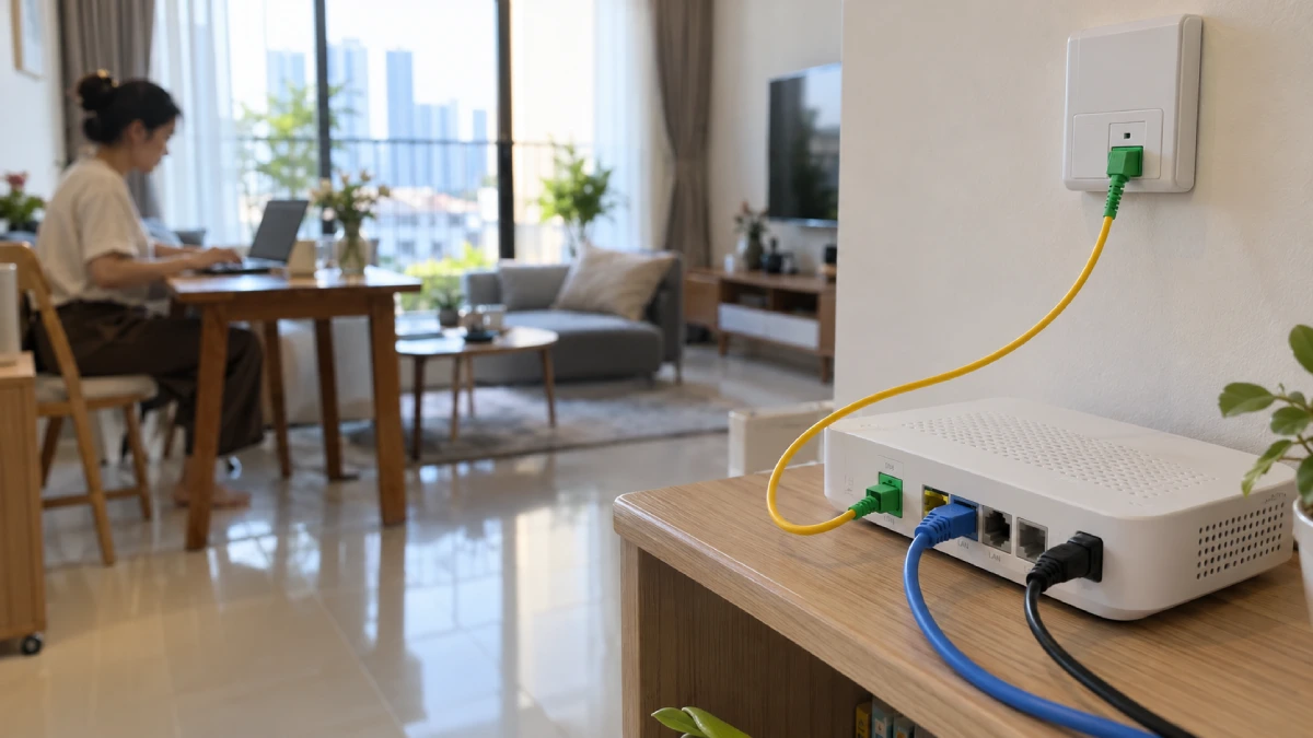 minh họa cáp quang đến tận nhà dân